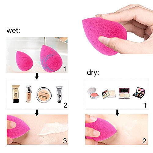 1pcs Ei-förmige Make Up Schwamm Flattern Sponge Mischmaschine Schwamm Powder Puff - 5