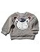 M&Co Baby Boys Long Sleeve Soft Bear Face Fluffy Winter Sherpa Fleece Top Grey 0/3 Mnths