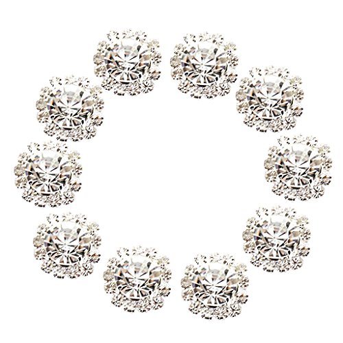 Boton De Cristal Phenovo Rhinestone Decoracion Flatback Bricolaje 15mm 10pcs Clara
