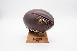 ALL SPORT VINTAGE - Ballon De Football Américain - 2 Types Socles Disponibles - Cuir De Vachette - Cousu Main - Marque Française