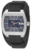 Edc Herren-Armbanduhr tough belt - midnight black, blue Analog Quarz Leder EE100821003