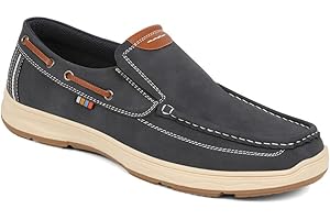 Pavers Men's Slip On Boat Shoes with Wide Fit and Stylish Details - Easy-Wear Comfort & Classic Style - Casual Footwear