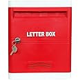 Lepose Plastic Big Size Letter Box for Home/Mail With Key Lock - Outdoor & Indoor Use for Gate and Wall - Red Color