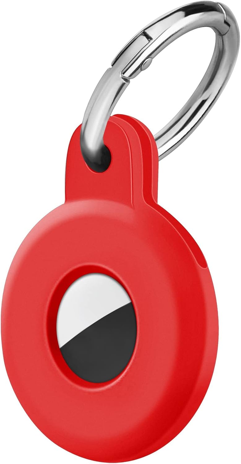 Ainiv Llavero para AirTag, 1 Pieza Llaveros para AirTag Funda Protectora de Silicona, Localizador Keychain Portátil Antipérdida, Protectora Funda Mascotas y Mochilas