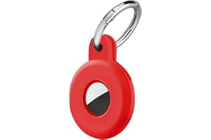 Ainiv Llavero para AirTag, 1 Pieza Llaveros para AirTag Funda Protectora de Silicona, Localizador Keychain Portátil Antipérdida, Protectora Funda Mascotas y Mochilas