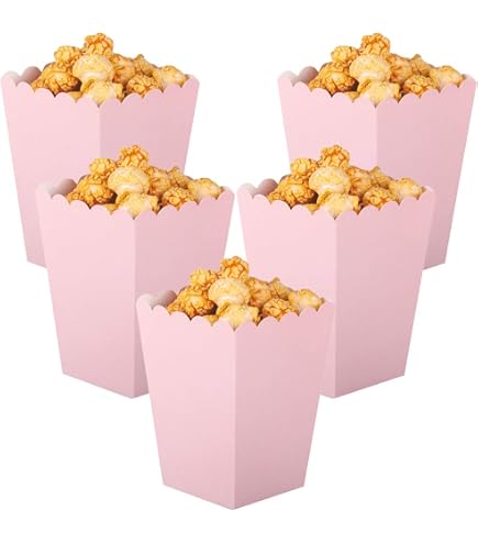 24 Stück Halloween-Popcorn-Boxen – Rosa Geister-Design, Faltbar, Für Snacks & Süßigkeiten (ca. 15x7x9 Cm)