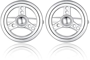 Honey Bear Gemelos para Hombre Camisa - Volante de coche acero inoxidable, Personalizados Para Boda negocio Regalo plata