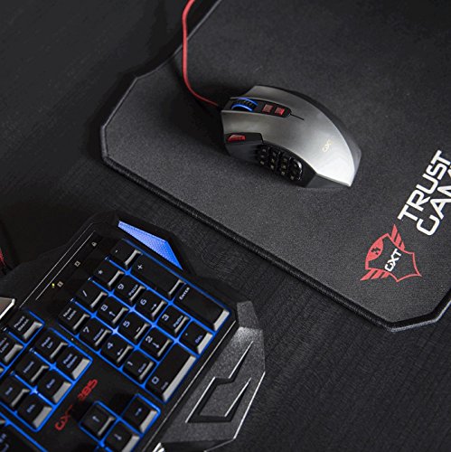 Trust GXT 166 - Rat  n Gaming laser para juegos MMO  18 botones programables  peso regulable  USB   color negro