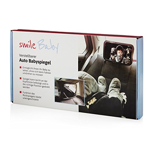 smileBaby verstellbarer Auto Babyschalenspiegel Rücksitzspiegel - 7