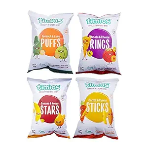Timios Kids Party Pack | Healthy Snack for Kids | Natural Energy Food Product for Toddlers | Nutritious and Ready to Eat for Children 2+ Years Pack of 24