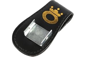 Laroal Accesorios para billar y snooker Clip magnético de cuero para cinturón Soporte para tiza Accesorio para taco de billar Almacenamiento de tiza y accesorio práctico