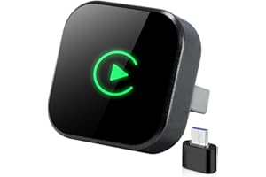 TITANAUTO Adaptador inalámbrico CarPlay para iPhone y Android Auto - Adaptador USB 2 en 1 a adaptador inalámbrico de coche, convierte con cable a CarPlay inalámbrico, conexión automática WiFi de 5.8 GHz, apto