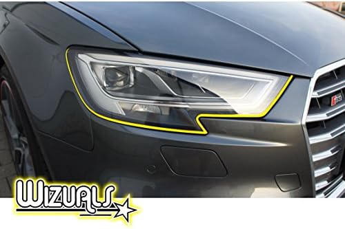 Devil Stripes Eye Headlight Original Wizuals + Mirror Set 4x Devil Stripes Stripes Set of 6with 2x Free Mirror Benz E Class W211Stripes in Yellow
