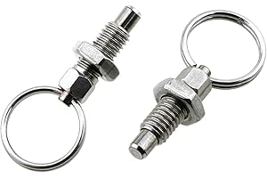 TOPHOMER 2 bulloni di bloccaggio con anello di trazione, perno a molla in acciaio inox, perno di sicurezza retrattile per elettrodomestici (M10)