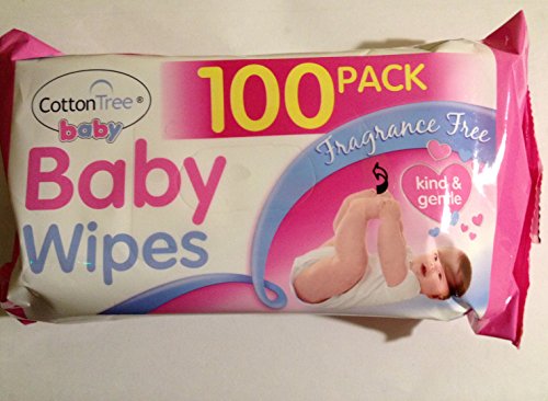 CottonTree Fragrance Free Baby Wipes 100 Pack (NEW)
