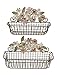 Produktbild Creative Co-op DF0308 Set of 2 Metal Wall Baskets with Embossed Floral Design