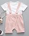 Zhuannian Baby Boys Girls T-shirt and Rabbit Dungarees Rompers Outfits (12-18months, Pink)