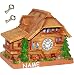Produktbild Spardose - " Bauernhaus / Bauernhof " - incl. Name - mit Schlüssel & Schloss - stabile Sparbüchse aus Kunstharz / Polyresin - Alpen - wandern - Schwarzwald - Nostalgie Bayern - Trachten - bayrisch / Reise - Reisekasse Urlaub Reisen - witzig - Osterreich - Wetterhaus Dolomiten Alm - Geldgeschenk / Urlaubskasse - Bau / bauen - Umzug - Kinderspardose - nostalgisch