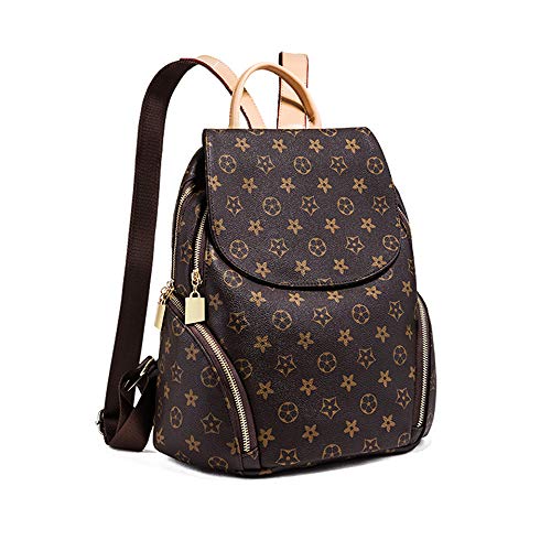 WEILLCCE Bolsos de Mujer Bolsos Bandolera Bolsos Mochila para Mujer PU Material Elegante impresión Mochila