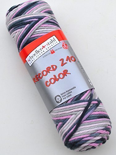 Schoeller & Stahl "Record 210 color" Farbe 232 Häkelgarn bunte Häkelwolle Schulgarn Topflappengarn Wolle zum Häkeln