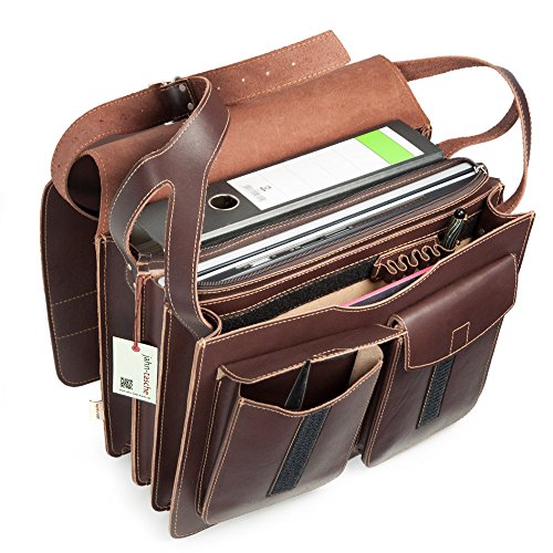Gro  e Aktentasche   Lehrertasche Gr    e XL aus Leder  f  r Damen und Herren  Braun  Jahn-Tasche 676