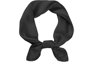 BSBUY Kwadratowy satynowy jedwabny szalik zwykły szalik na szyję, lekka jednokolorowa bandana owijana kwadratowa duża kwadratowa satynowa chusta na głowę do włosów, akcesoria klasyczny szalik do