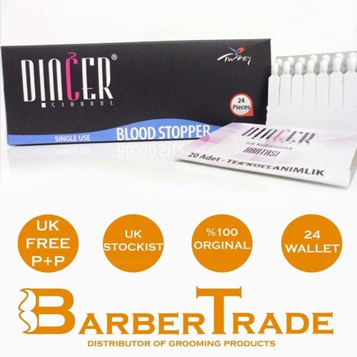 4 x BARBER SHAVING ASTRINGENT / STYPTIC / SEPTIC AFTER SHAVE CUT BLOOD STOPPER ALUM MATCH STICK WALLETS (80 STICKS) ***FREE UK DELIVERY***