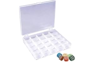 DWFEYOI Contenitore di plastica, conservazione del Filo per Cucire, conservazione delle Bobine della Macchina per Cucire,Scatola per Contenere 25 Bobine, spolette