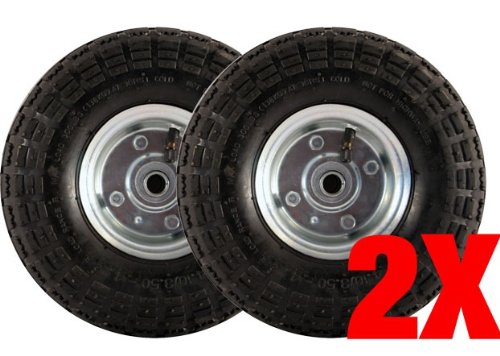 2 x 10" PNEUMATIC SACK TRUCK TROLLEY WHEEL BARROW TYRE TYRES