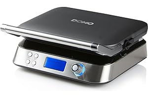 Domo DO9219W - Stampo per Waffle 2 Waffle in Acciaio Inossidabile 1600 W DO9219W, 360 mm, 172 mm, 350 mm, 1600 W