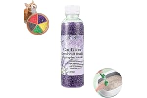 DLMLEMU Cat Litter Deodorizer Beads, Deodorizing Beads Air Freshener for Pet Smells from Litter Box, Reusable Soothing Scent Cat Litter Deodorizer, Activated Carbon Physical Adsorption, Keep Home Fresh