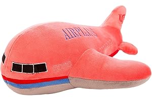 NatureMan 40cm Airplane Plush Stuffed Toys Aircraft Pillow Model Plane Toys,Children's room decoration for Kids (Red)