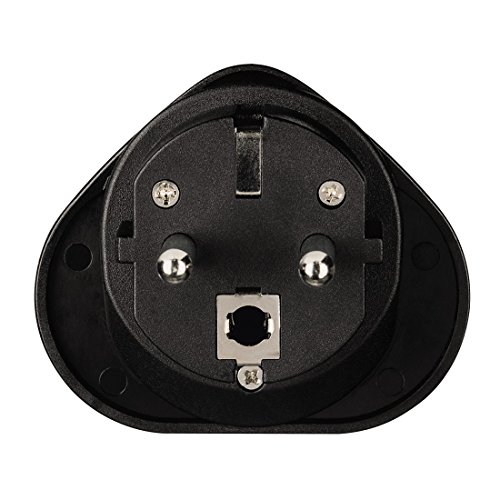 Hama Reisestecker Universal zum Anschluss von ausländischen Geräten (USA, UK, China, Italien, Schweiz, u.v.m.) an deutsche Schutzkontaktsteckdosen (z.B. Deutschland, Spanien, Frankreich, Türkei u.v.m.), schwarz - 3