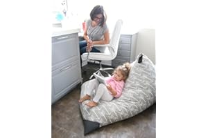 MiniOwls STORAGE BAG - Stuffed Toy Organizer when filled, turns into BEAN BAG SEAT- Fits 60-80 plush animals or 200L/52 gal of filler (X-Large, Grey)