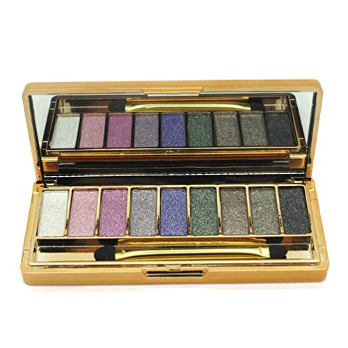 Ucanbe 9 Colors Flash Diamond Eyeshadow Palette Dramatic Glitter Eye Makeup Kit,No.1