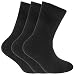 Redtag Childrens Boys Plain Thermal Socks (1.20 Tog) (Pack Of 3) (12-3.5 UK Child, 31-36 EUR) (Black)