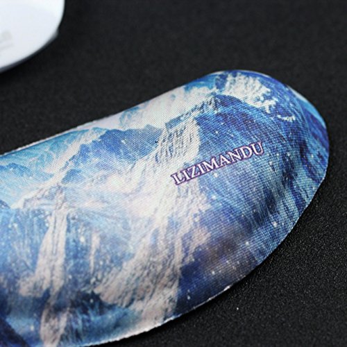 Lizimandu Tastatur Handgelenkauflage Pad und Maus Handballenauflage Auflage Handgelenk Rest Unterstützung, Anzug für Gaming / Office / Home(Schnee Gebirge/Snow Mountain) - 5