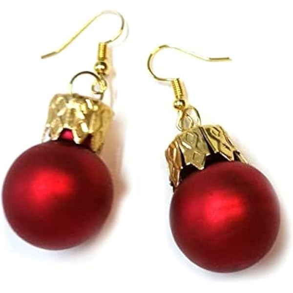 FRCOLOR - 6 Paia Di Orecchini Natalizi Con Perle, A Forma Di Albero, Palla E Lacrima - Decorazioni Festive Per Donne
