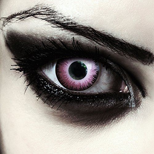 Designlenses Lenti a Contatto Colorate Rosa Elfo per Halloween, morbide, Non corrette Modello: Pink Elfe