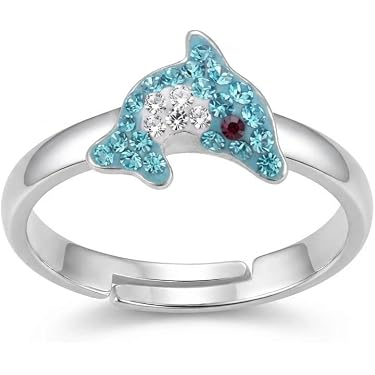 Anello Argento 925 Per Bambino O Ragazzo, Stile Moderno E Minimalista Con Acquamarina Simulata (CZ) &ndash; Idea Regalo Semplice Ed Elegante