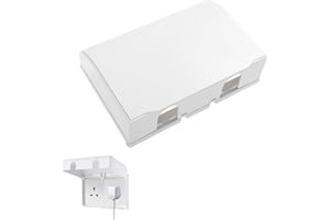 PSFXBM Plug Socket Covers, Childproof Electrical Outlet Protector, Double-Position Plug Socket Covers UK, Universal Plug Socket Cover, Switch Protector Box for Home Safety, Baby Pet Safety