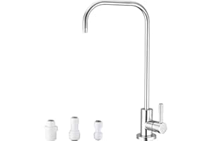 ULTGRT Drinking Water Tap RO Faucet SUS304 Stainless Steel Filtered Water Faucet Reverse Osmosis Tap for Kitchen Bar Sink 7-Shape Chrome