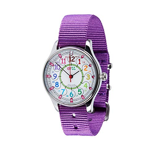 EasyRead Time Teacher WERW Montre étanche 24 heures avec bracelet Violet, violet, 1