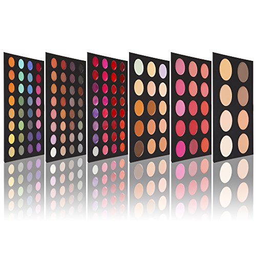 Ivation Professional 6 Layer, Blush, Lipgloss, Eyeshadow Makeup Cosmetic Kit - High Quality Ingredients -Lasts All Day, Very Pigmented, Vibrant Colors - Feels Light & Soft. Creates Clear & Brilliant Finish - Perfect for Professional & Home Use - Applies Evenly & Blends Well.