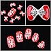 10 PCS Red Acrylic Bow/Bowknot/Bow Tie Alloy 3D Rhinestone/Gem Design Nail Art Decoration