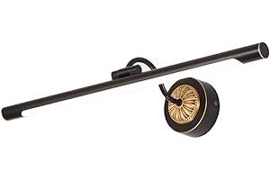 ‎ACMHNC ACMHNC LED Spiegelleuchte Retro Messing Spiegellampe Vintage Antik Badlampe Bad wasserdichte Wandleuchte Schminklicht Für Spiegel Schminktisch Badzimmer,Neutralweiß 4000K,Schwarz,L56CM/11W