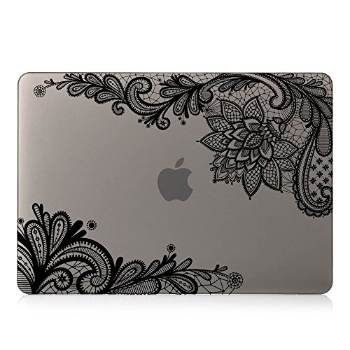 Batianda Floral Senkel Muster Harte Hülle Schutzhülle Für MacBook Air 13.3 inch (Model:A1466/ A1369),Grau - 2