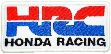 Aufnaher Patch HRC Honda Racing Motorcycles Bikes MotoGP Blue Label Shirt Embroidered Iron or Sew on Patch 1.5 x 3.25 Inches