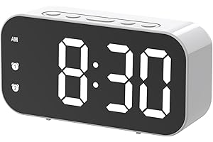 ‎JOMPARIS jomparis Digitaler Wecker-LED Digitaluhr für am Bett,Plug-in-Wecker gut lesbar USB-betriebener