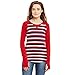 Hypernation Multicolor Stripe Round Neck Thumb Insert Cotton T-shirt For Women RS.749.00